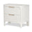 Genevie Reed 2-Drawer Solidwood Nightstand w/ Power/USB Timeless Clean White Finsh