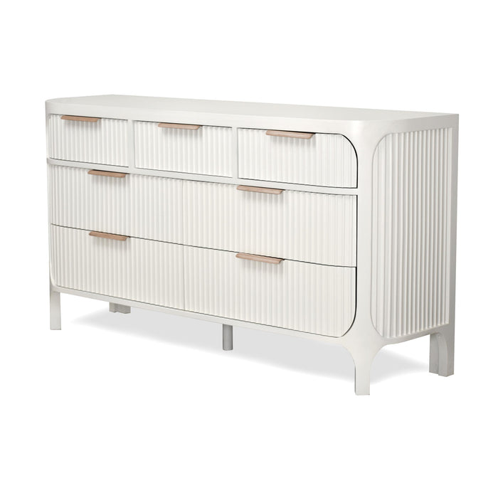 Genevie Reed 7-Drawer Solidwood Dresser Timeless Clean White Finsh