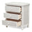 Santa Cruz 3 Drawer Chest w/ Glass Top