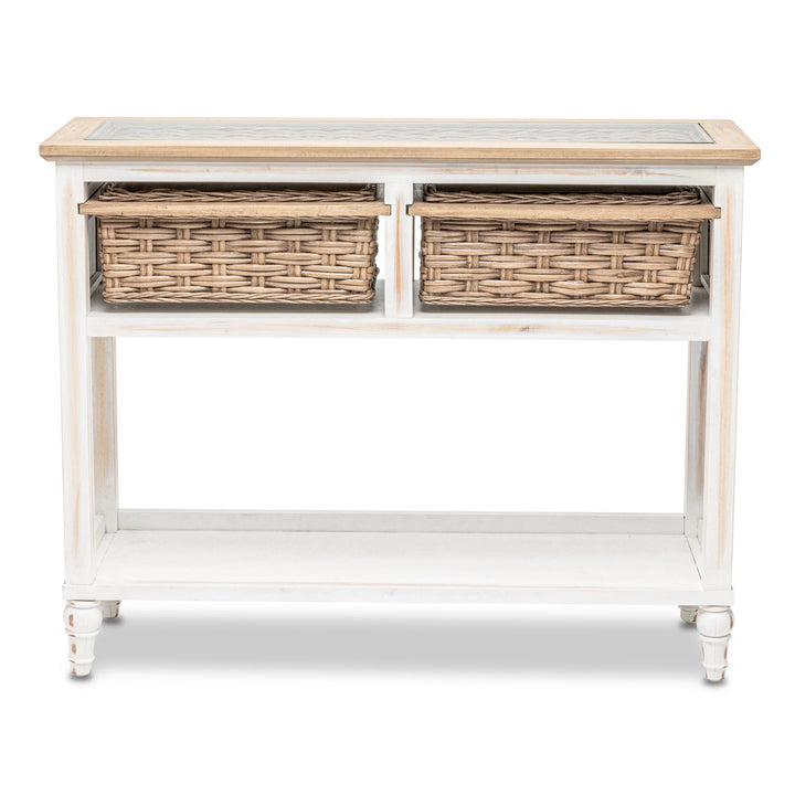 Island Breeze 2-Basket Console Table