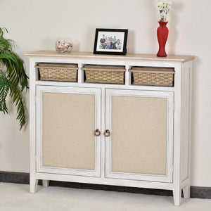 Seawinds Coastal Island Entry Cabinet with Baskets