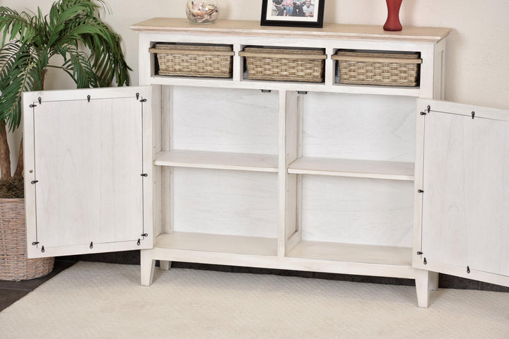 Seawinds Coastal Island Entry Cabinet with Baskets