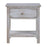 Haven Bayou 1 Drawer with Storage Solidwood Nightstand w/ USB A + C with Elegant Distressed Brown Grey White Finish