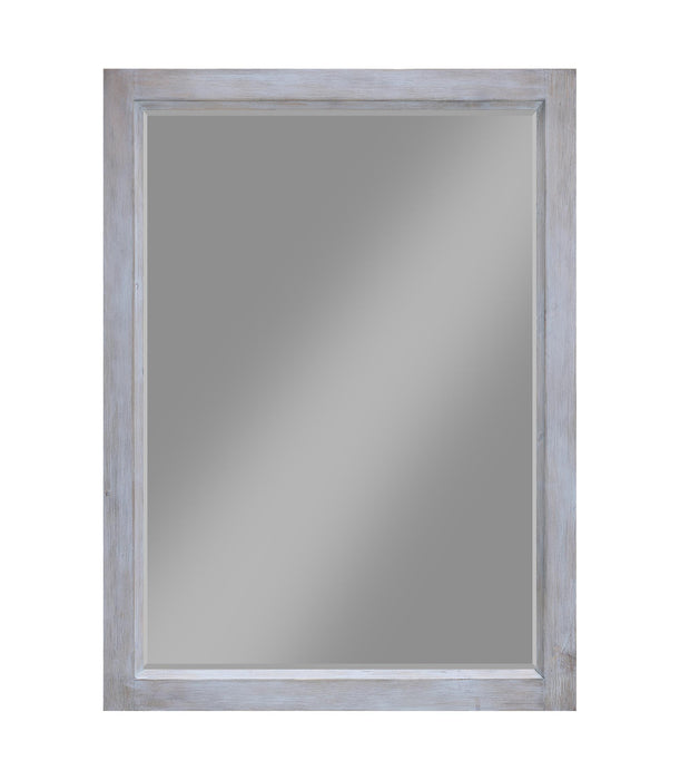 Haven Bayou Rectangular Mirror with Elegant Distressed Grey White Finish