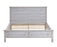 Haven Bayou Queen Storage Solidwood Bed with Elegant Distressed Grey White Finish