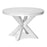 Surfside 45 Round Dining Table  X Shaped Base Weathered White Finish