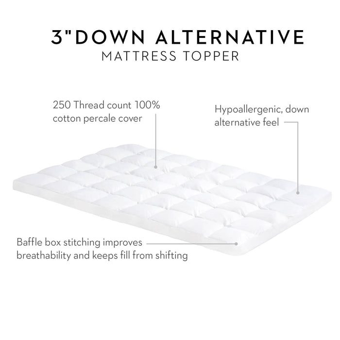 3 Inch Down Alternative Mattress Topper