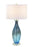 Lux Lighting  Blue Tone Art Glass Lamps with a Dazzling Crystal Base (Set of 2) 3-Way Switch