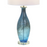 Lux Lighting  Blue Tone Art Glass Lamps with a Dazzling Crystal Base (Set of 2) 3-Way Switch