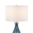 Lux Lighting  Blue Tone Art Glass Lamps with a Dazzling Crystal Base (Set of 2) 3-Way Switch