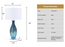 Lux Lighting  Blue Tone Art Glass Lamps with a Dazzling Crystal Base (Set of 2) 3-Way Switch