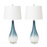 Lux Lighting Stunning Ombre Table Lamps with Linen Shade (Set of 2) 3-Way Switch