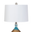 Lux Lighting 27 Gold/Blue Glass Table Lamp, (Set of 2) 3-Way Switch