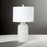 Lux Lighting  Stunning Ceramic Coastal White Table Lamps with Linen Shade (Set of 2) 3-Way Switch