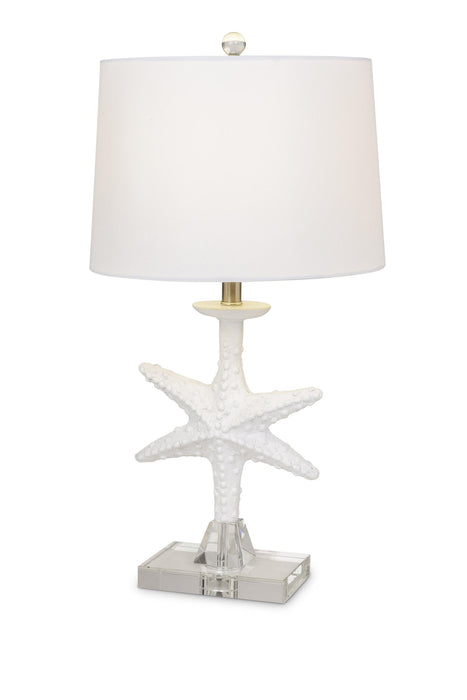 Lux Lighting 28 White Coastal Starfish Table Lamps With Crystal Base (Set of 2) 3-Way Switch