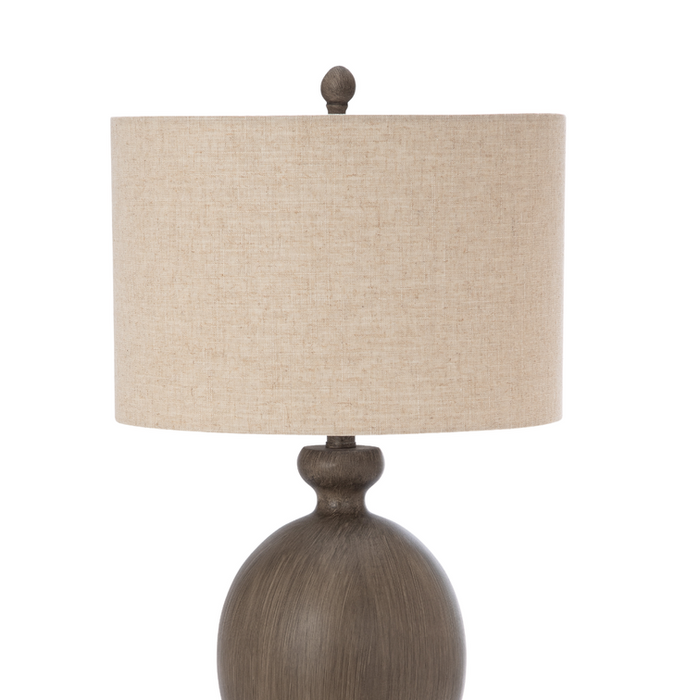 Lux Lighting Coastal Farmhouse Brown Timeless Table Lamps with Linen Shade (Set of 2) 3-Way Switch