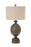 Lux Lighting Coastal Farmhouse Brown Timeless Table Lamps with Linen Shade (Set of 2) 3-Way Switch