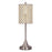 Lux Lighting  27 Crystal Bling Silver Metal Table Lamp, (Set of 2) 3-Way Switch