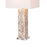 Lux Lighting Mother of Pearls Coastal Table Lamps with Linen Shade (Set of 2) 3-Way Switch