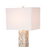 Lux Lighting Mother of Pearls Coastal Table Lamps with Linen Shade (Set of 2) 3-Way Switch