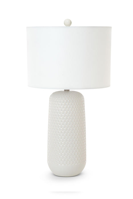 Lux Lighting 30 White Ceramic Stunning Classic Table Lamps (Set of 2) 3-Way Switch