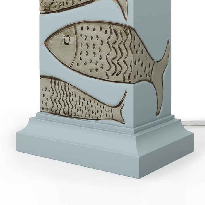 Lux Lighting 28 Gray/Light Brown Coastal Fish Table Lamp (Set of 2) 3-Way Switch