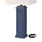 Lux Lighting Stunning Shutter Navy Blue Table Lamps with Linen Shade, USB Charging port (Set of 2) 3-Way Switch