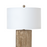 Lux Lighting Gold Wood Texture Coastal Table Lamps, USB Charging Port (Set of 2) 3-Way Switch