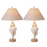 Lux Lighting Baldweyn Conch, 30 Seashell Coastal Table Lamps, (Set of 2) 3-Way Switch