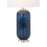 Lux Lighting Stunning Blue Glass Table Lamps with Linen Shade (Set of 2) 3-Way Switch