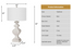 Lux Lighting 32 White Farmhouse Table Lamps USB Port, (Set of 2) 3-Way Switch