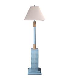 Lux Lighting  63'' Coastal Blue Shutter Floor Lamp - 3 Way Switch