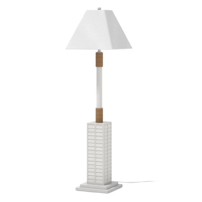 Lux Lighting  63'' Coastal White Shutter Floor Lamp - 3 Way Switch