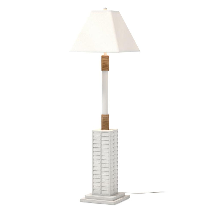 Lux Lighting  63'' Coastal White Shutter Floor Lamp - 3 Way Switch