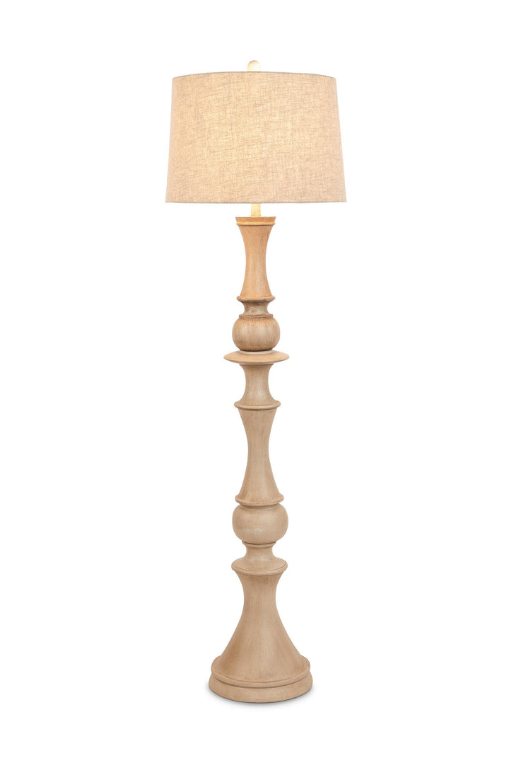 Lux Lighting  63'' Coastal Brillance Cream Floor Lamp - 3-Way Switch