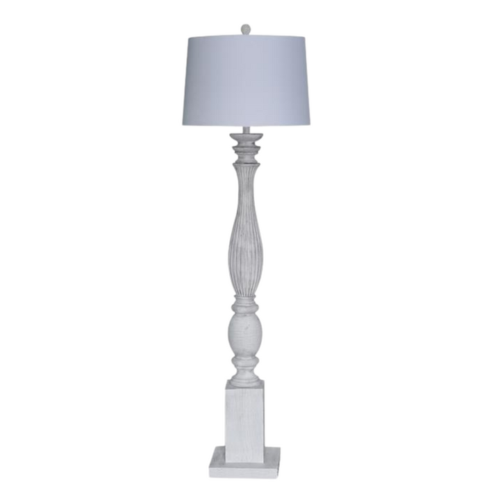 Lux Lighting  63'' Classic White Washed Coastal Floor Lamp  - Classy Transitional - 3-Way Switch