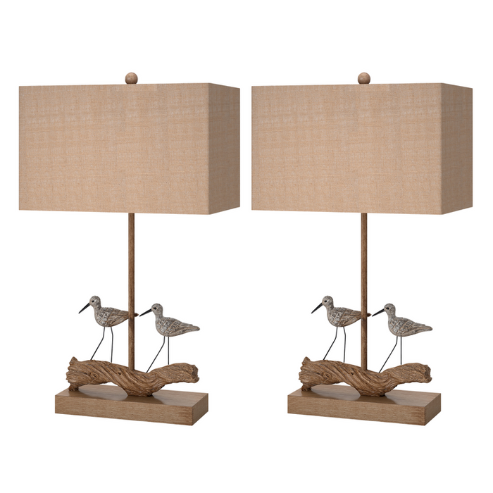 Lux Lighting Beach Birds Coastal Table Lamps (Set of 2) 3-Way Switch